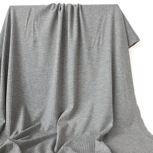 Ribbed Knit | Bamboo - Fog - Fabric + Flow Textile Co.