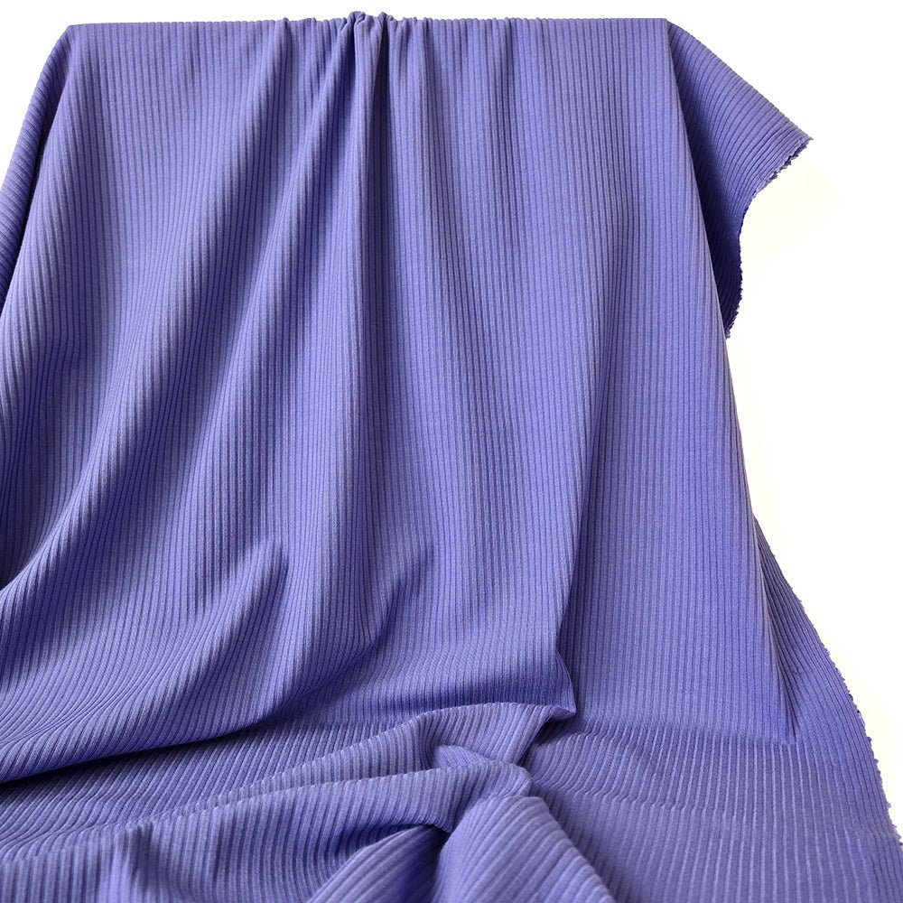 Ribbed Knit | Bamboo - Periwinkle - Fabric + Flow Textile Co.