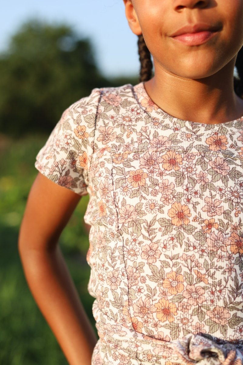 Ribbed Print Knit | Cotton - Victorian Blooms - Fabric + Flow Textile Co.