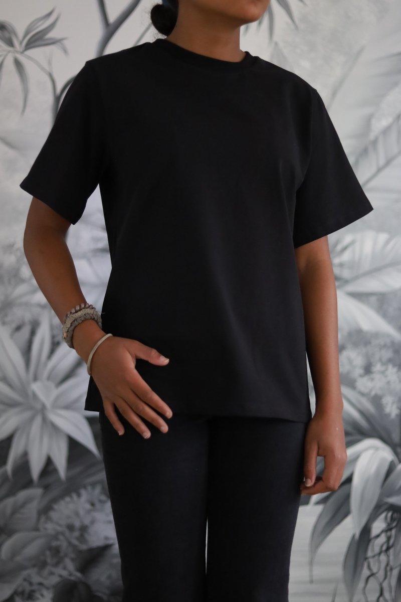 Ribbing Tubular | Cotton - Black - Fabric + Flow Textile Co.