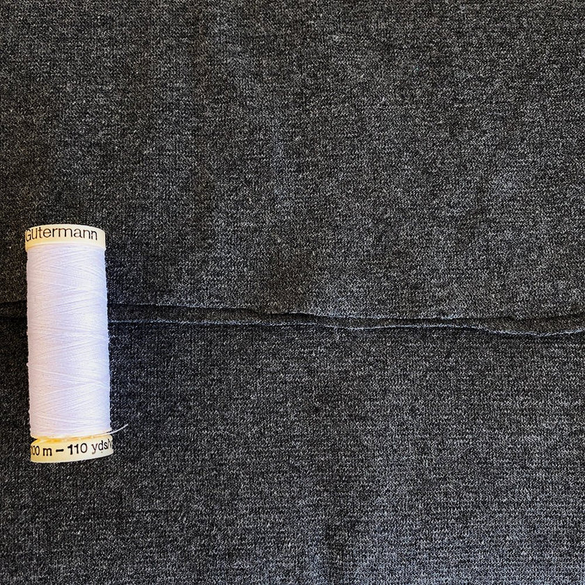 Ribbing Tubular | Cotton - Dark Melange Grey - Fabric + Flow Textile Co.
