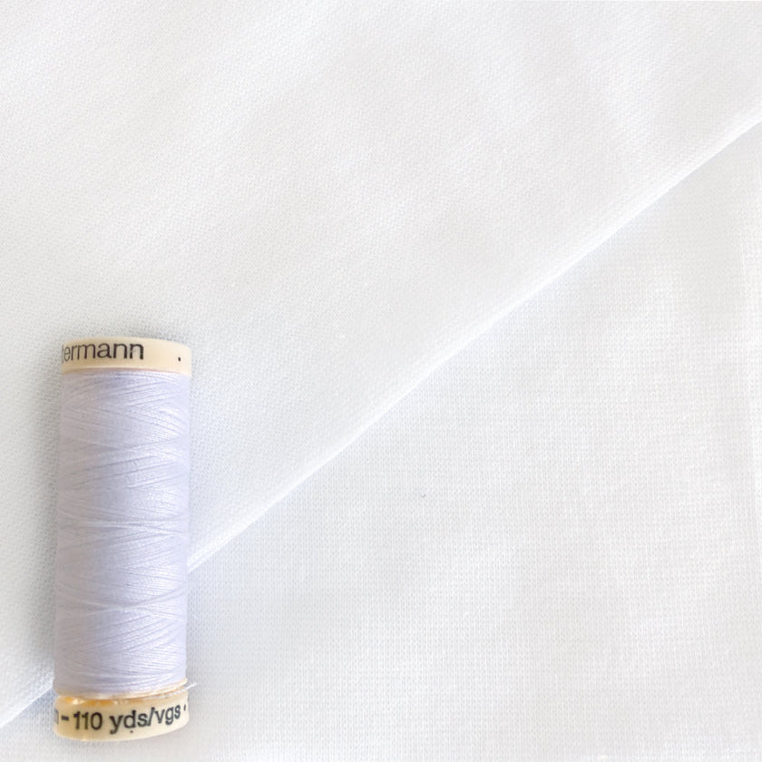 Ribbing Tubular | Cotton - Optical White - Fabric + Flow Textile Co.