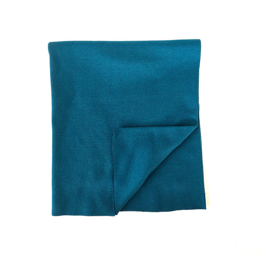 Ribbing Tubular | Cotton - Peacock - Fabric + Flow Textile Co.