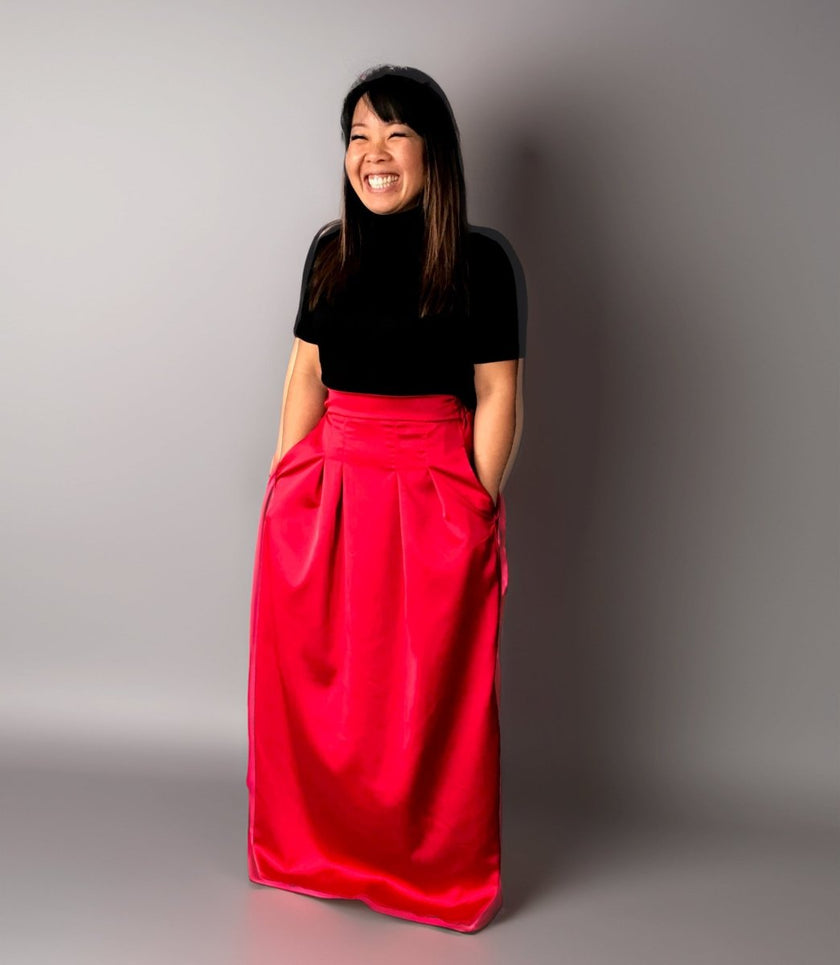 Satin | Red - Fabric + Flow Textile Co.