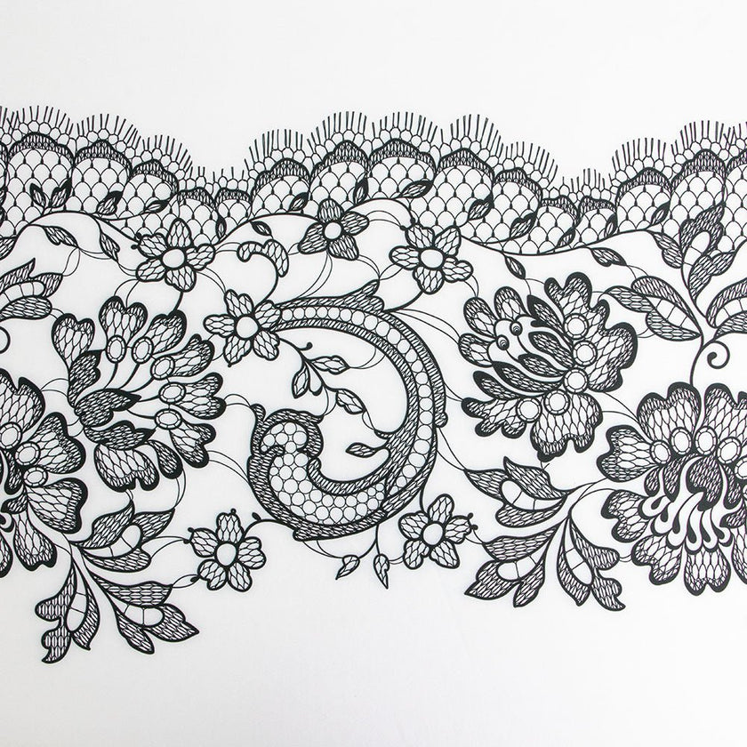 Scuba | Black Lace - Fabric + Flow Textile Co.