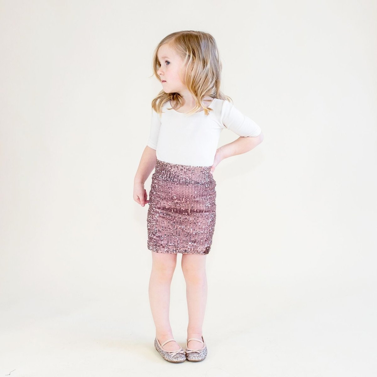 Sequin Stretch | Ballet Pink - Fabric + Flow Textile Co.