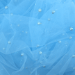 Sheer | Mesh - Blue Metallic Pearls - Fabric + Flow Textile Co.