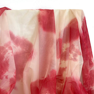 Sheer | Mesh Print - Coral Splash - Fabric + Flow Textile Co.