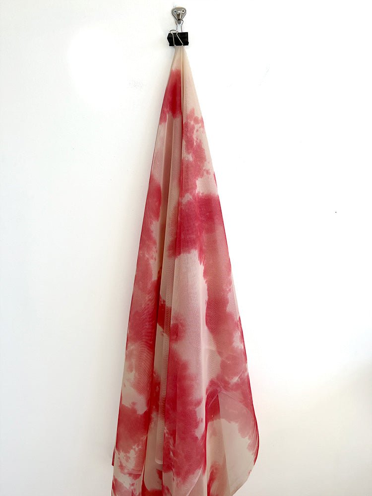 Sheer | Mesh Print - Coral Splash - Fabric + Flow Textile Co.