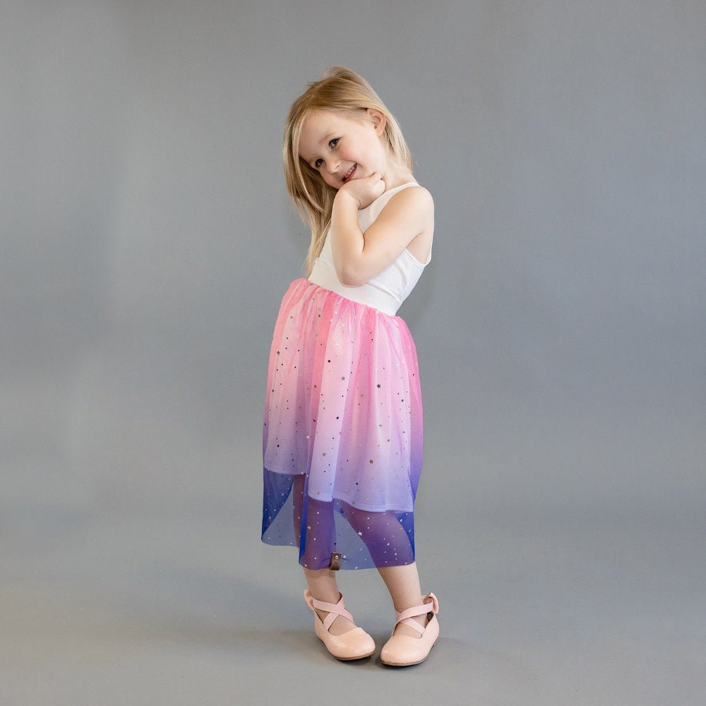 Sheer | Ombre Stars - Summer Night - Fabric + Flow Textile Co.