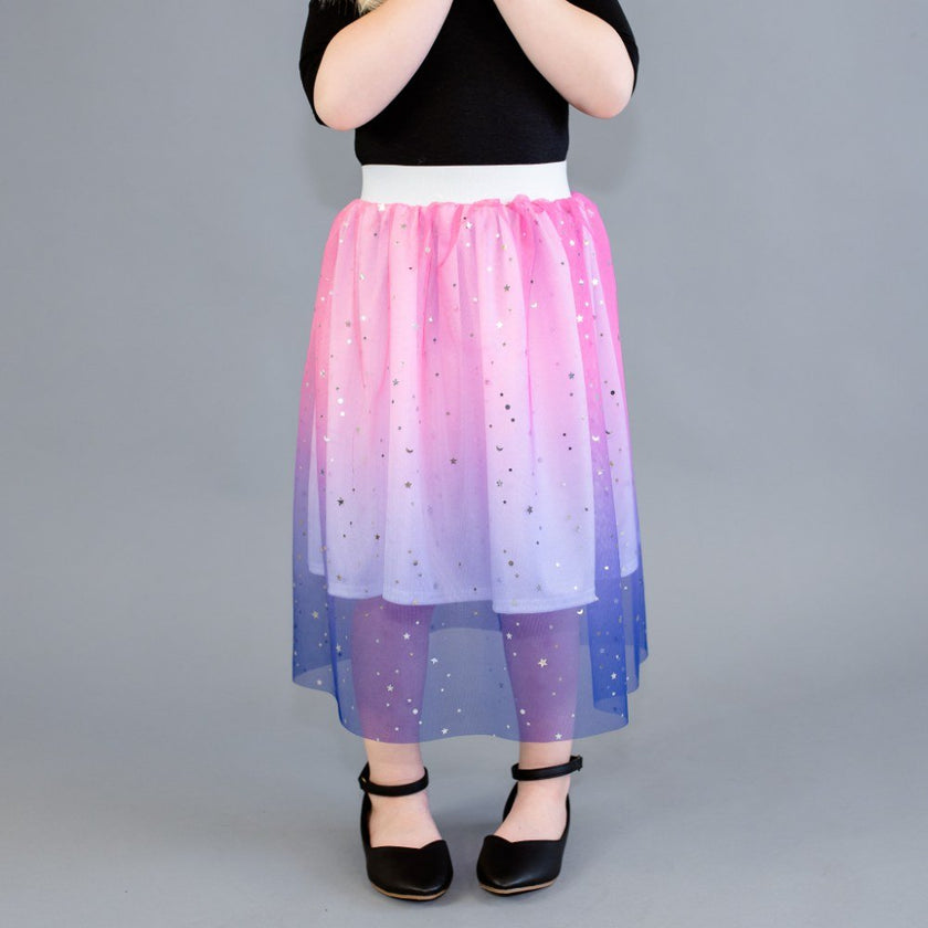 Sheer | Ombre Stars - Summer Night - Fabric + Flow Textile Co.