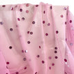 Sheer | Sleek Dots - Peony Pink - Fabric + Flow Textile Co.