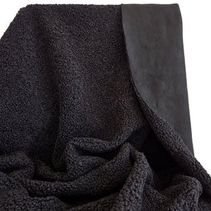 Sherpa Suede | Black - Fabric + Flow Textile Co.