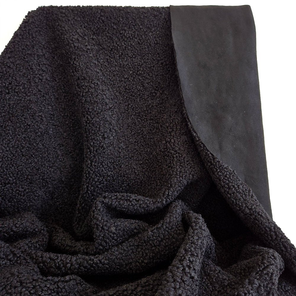 Sherpa Suede | Black - Fabric + Flow Textile Co.
