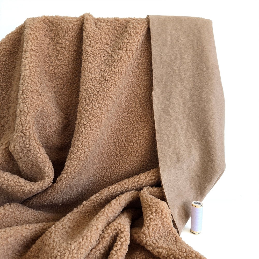 Sherpa Suede | Camel - Fabric + Flow Textile Co.