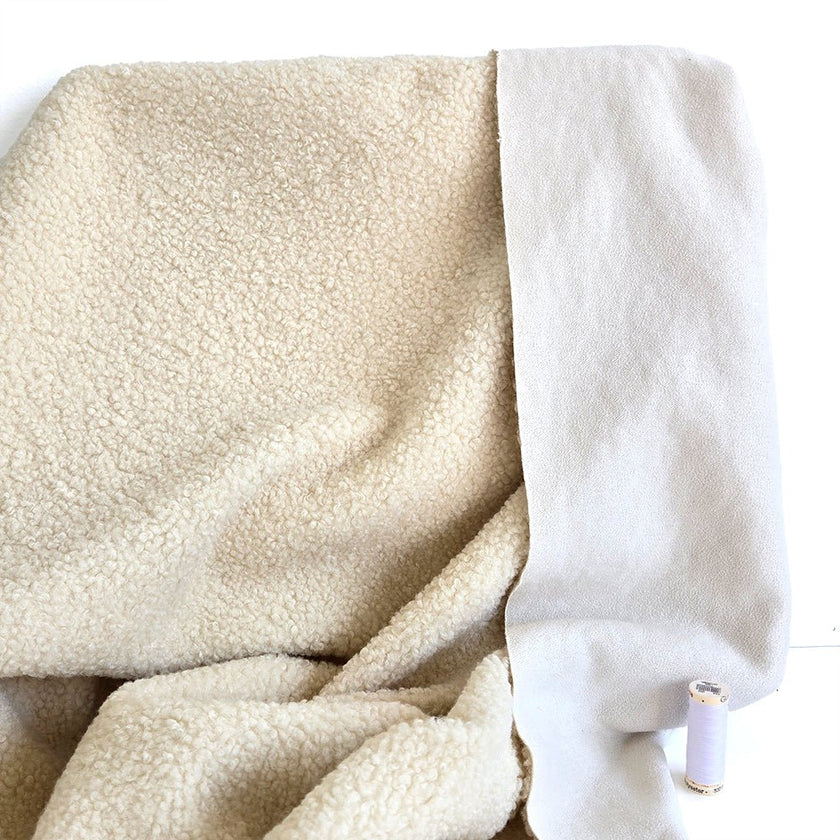 Sherpa Suede | Ivory Snow - Fabric + Flow Textile Co.