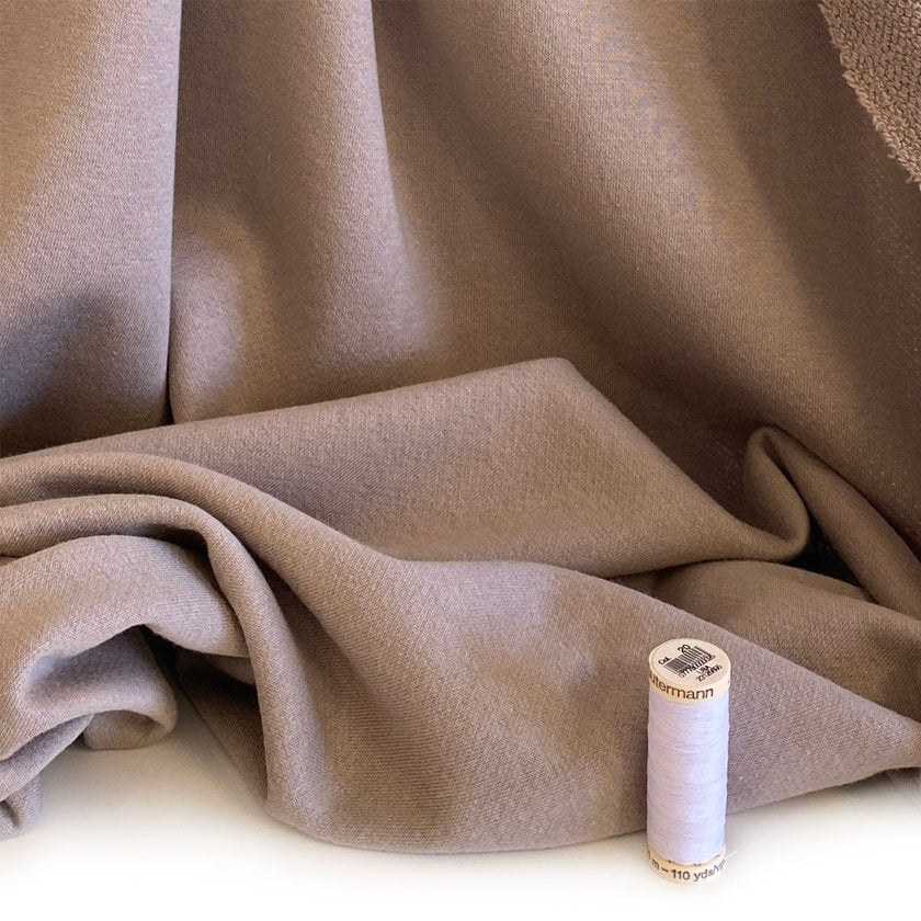 Sweater Knit French Terry | Cotton - Taupe - Fabric + Flow Textile Co.