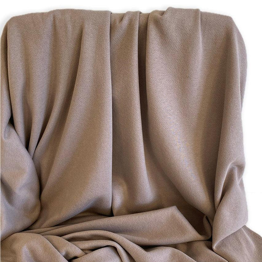 Sweater Knit French Terry | Cotton - Taupe - Fabric + Flow Textile Co.