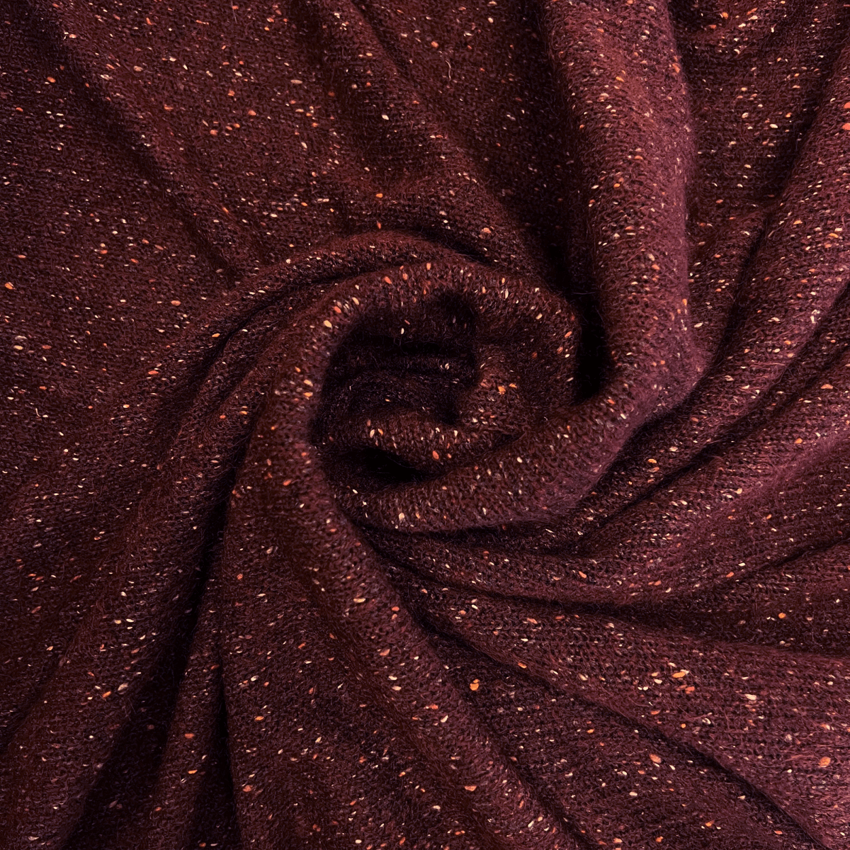 Sweater Knit | Hacci - Speckled Bordeaux - Fabric + Flow Textile Co.