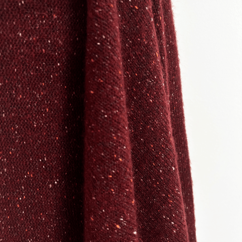 Sweater Knit | Hacci - Speckled Bordeaux - Fabric + Flow Textile Co.