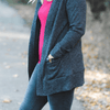 Sweater Knit | Waffle - Navy Melange - Fabric + Flow Textile Co.