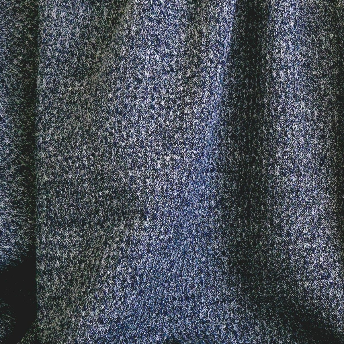 Sweater Knit | Waffle - Navy Melange - Fabric + Flow Textile Co.