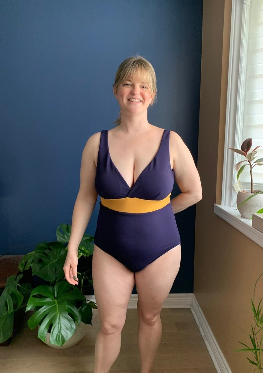 Swim Basic Rib | Marine - Fabric + Flow Textile Co.