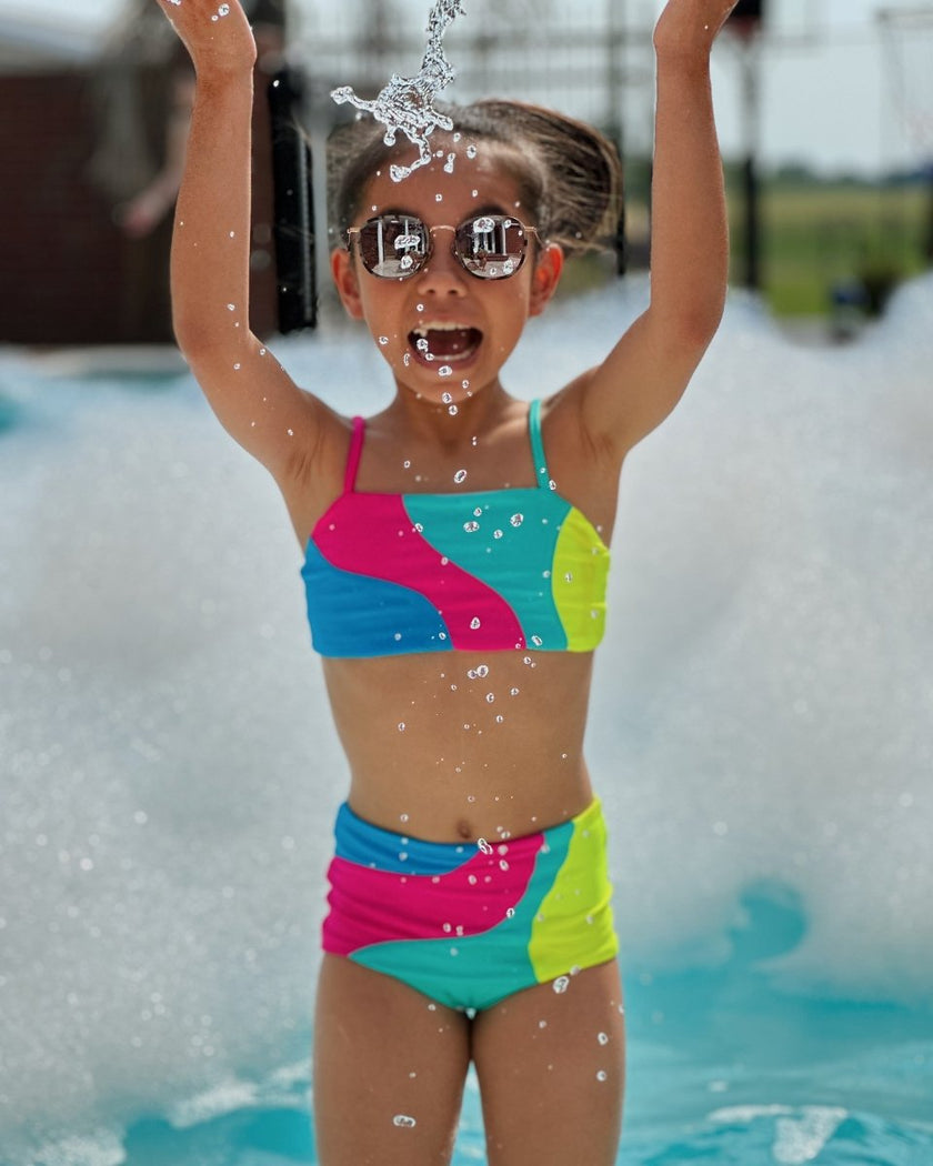 Swim Basic Solid | Neon Yellow - Fabric + Flow Textile Co.