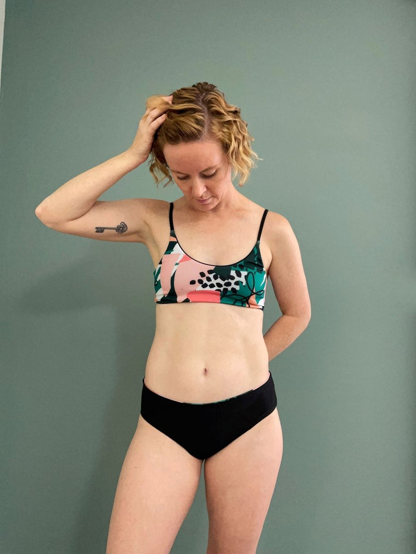 Swim Kit | Bold Expression + Black Rib - Fabric + Flow Textile Co.