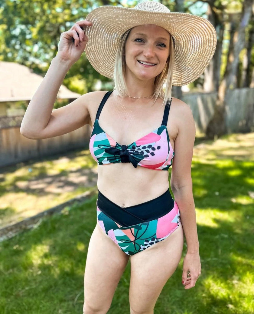 Swim Kit | Bold Expression + Electric Peach - Fabric + Flow Textile Co.