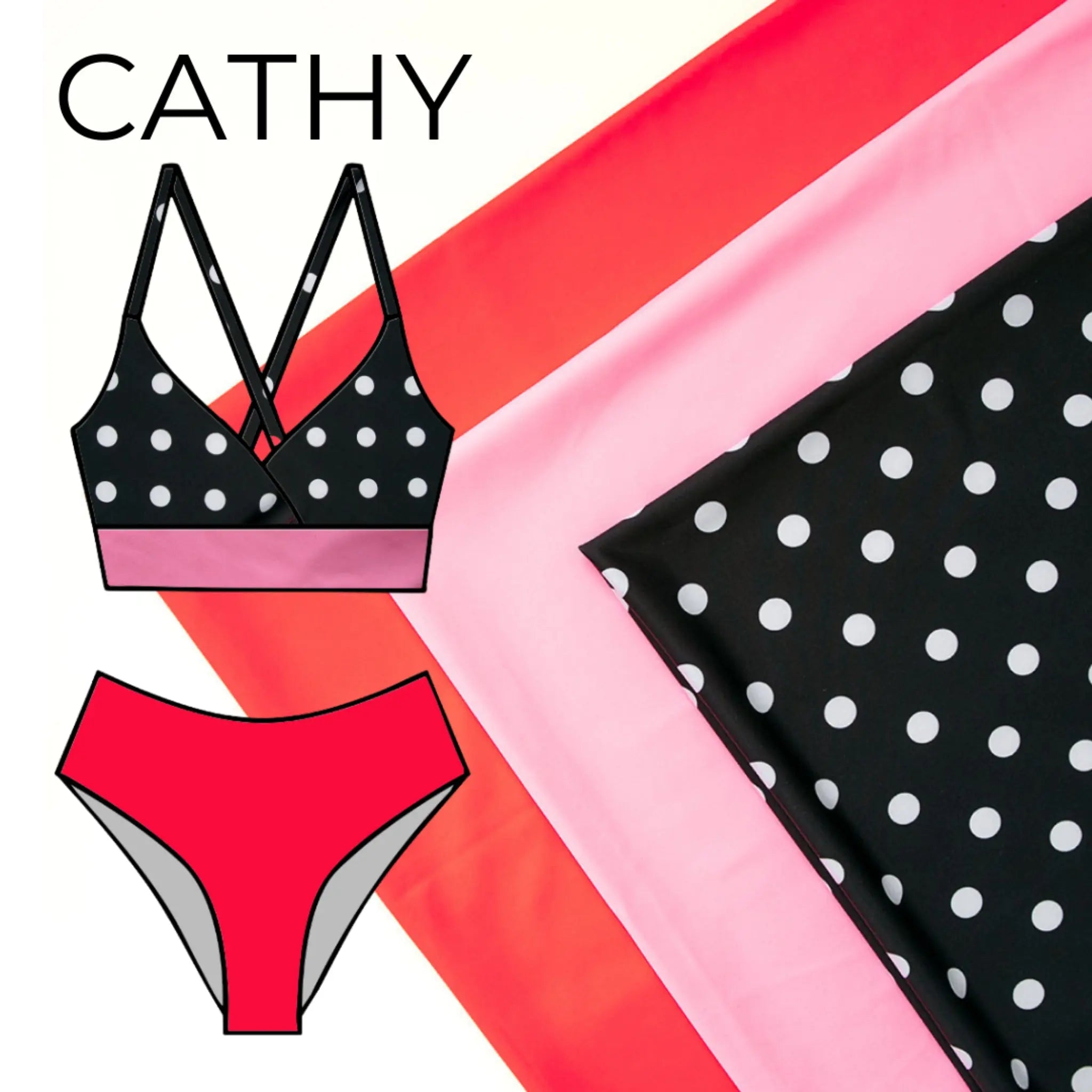 Swim Kit | Colour Block - Cathy - Fabric + Flow Textile Co.