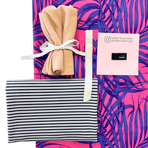 Swim Kit | Electric Palm + Mini Stripe - Fabric + Flow Textile Co.
