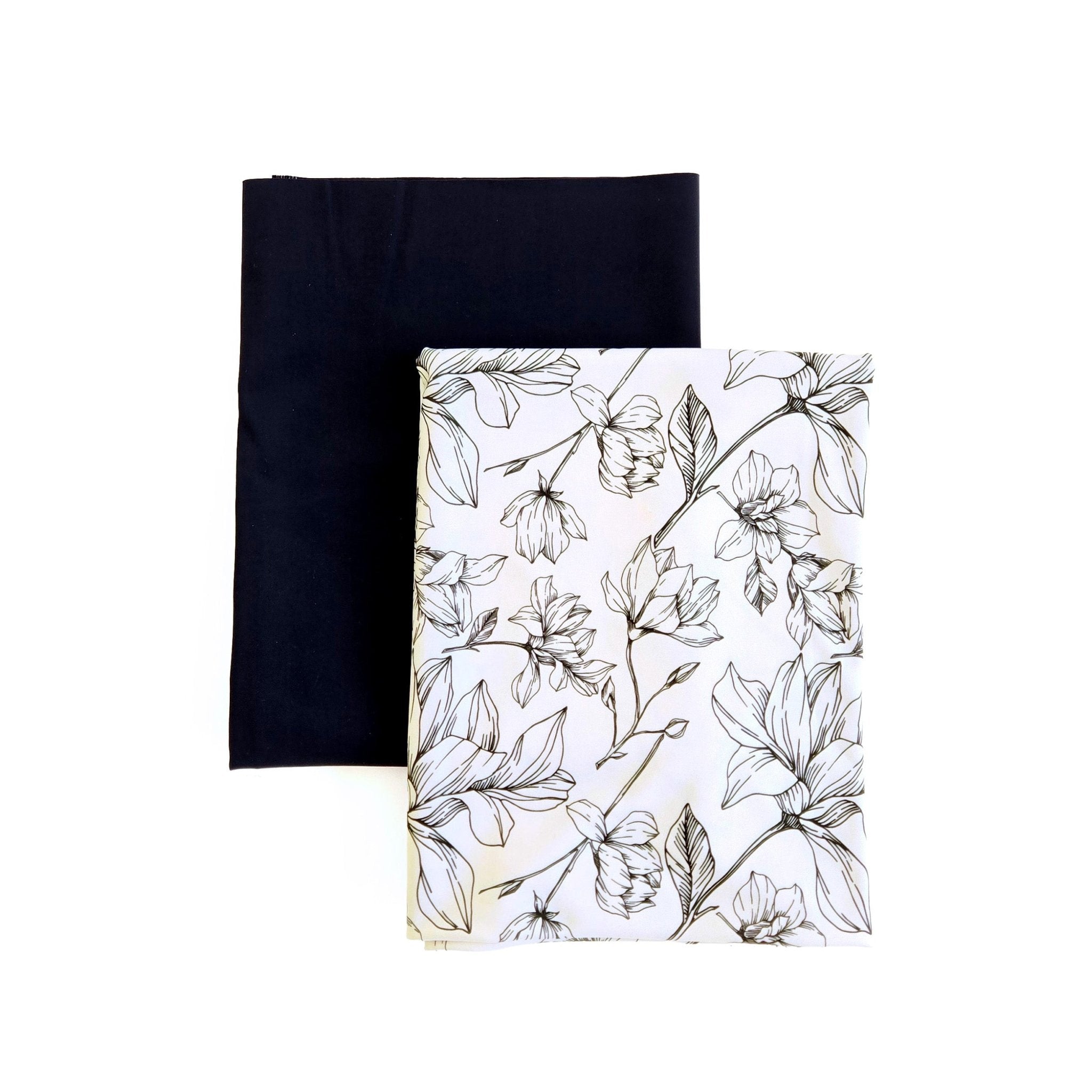 Swim Kit | Floral Silhouettes + Black - Fabric + Flow Textile Co.