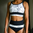 Swim Kit | Floral Silhouettes + Black - Fabric + Flow Textile Co.