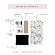 Swim Kit | Floral Silhouettes + Black - Fabric + Flow Textile Co.