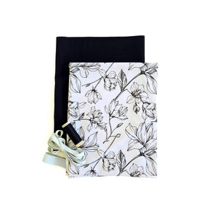 Swim Kit | Floral Silhouettes + Black - Fabric + Flow Textile Co.