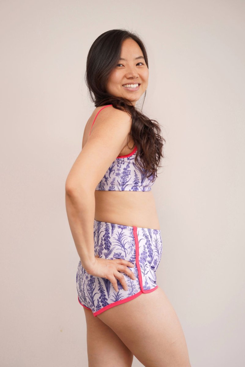 Swim Kit | French Botanical + Electric Coral - Fabric + Flow Textile Co.