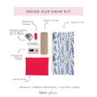 Swim Kit | French Botanical + Electric Coral - Fabric + Flow Textile Co.
