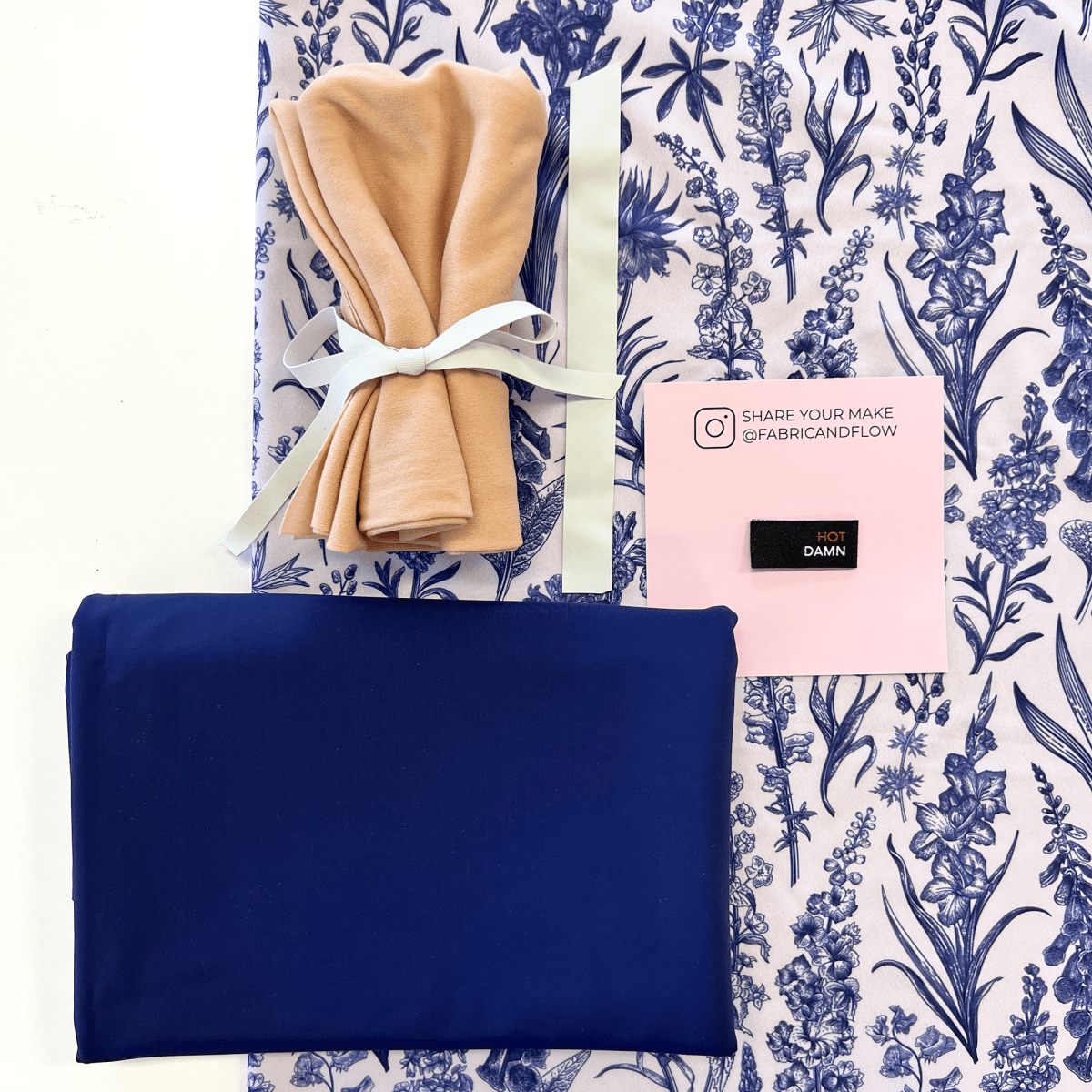 Swim Kit | French Botanical + Navy - Fabric + Flow Textile Co.