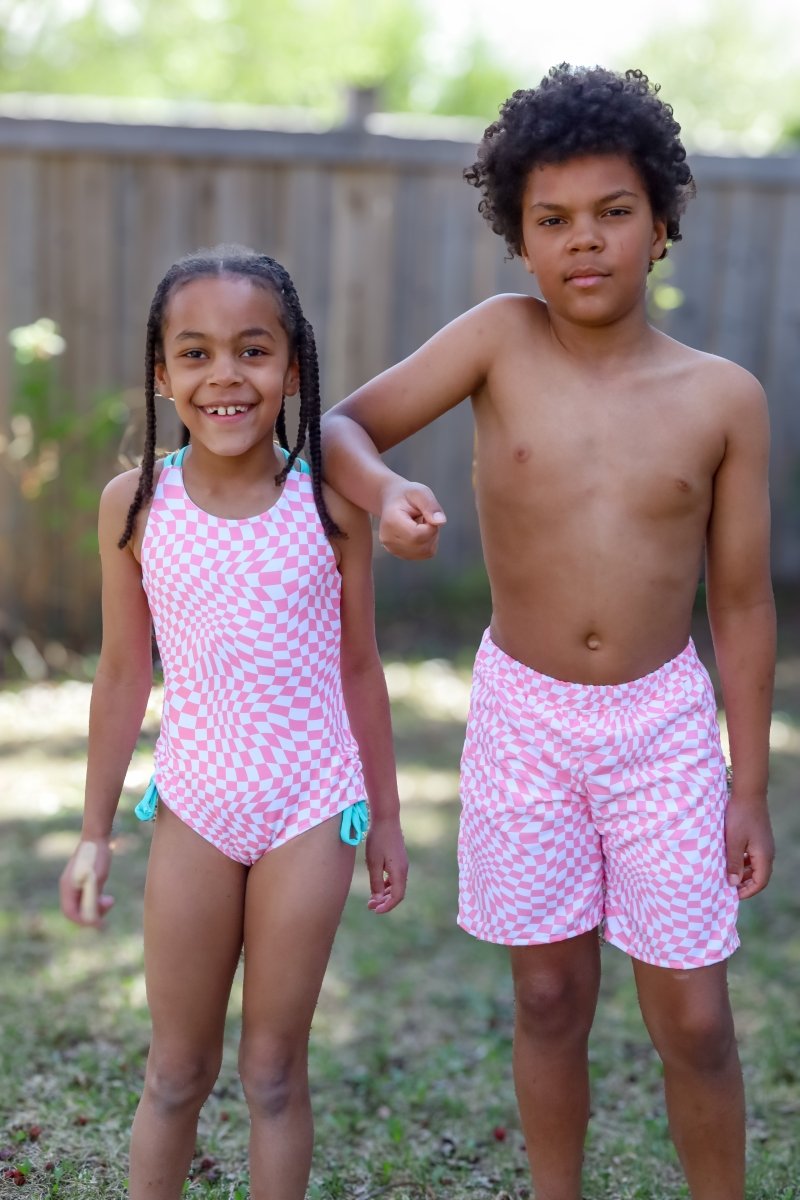 Swim Kit | Groovy Pink + Teal - Fabric + Flow Textile Co.