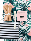 Swim Kit | Hibiscus Palm + 5mm Black Stripe - Fabric + Flow Textile Co.
