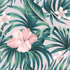 Swim Kit | Hibiscus Palm + 5mm Black Stripe - Fabric + Flow Textile Co.