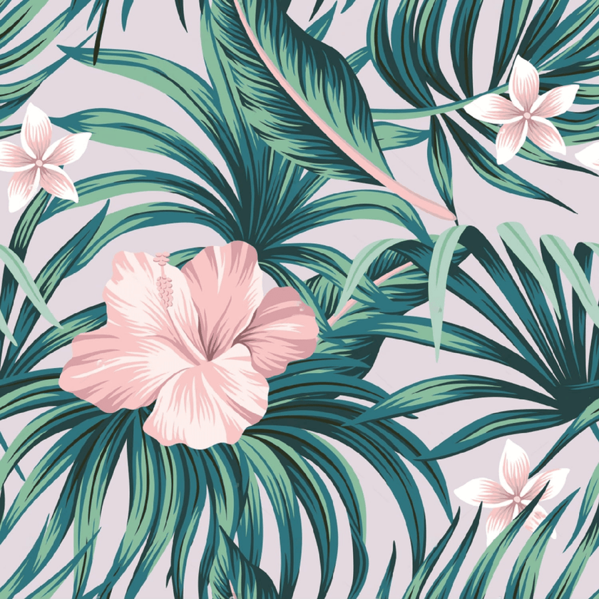 Swim Kit | Hibiscus Palm + Peony Pink - Fabric + Flow Textile Co.