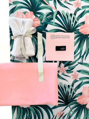 Swim Kit | Hibiscus Palm + Peony Pink - Fabric + Flow Textile Co.