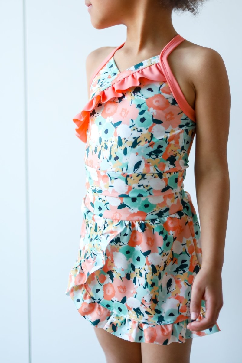 Swim Kit | Mint Blossom + Electric Peach - Fabric + Flow Textile Co.