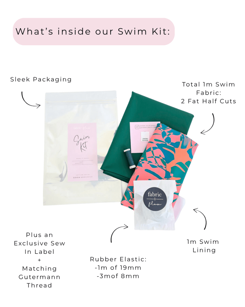 Swim Kit | Monstera Madness + Forest Green - Limited Edition - Fabric + Flow Textile Co.