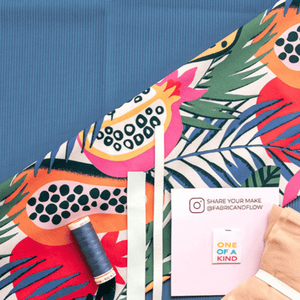 Swim Kit | Passion Punch + Arctic Blue Rib - Fabric + Flow Textile Co.