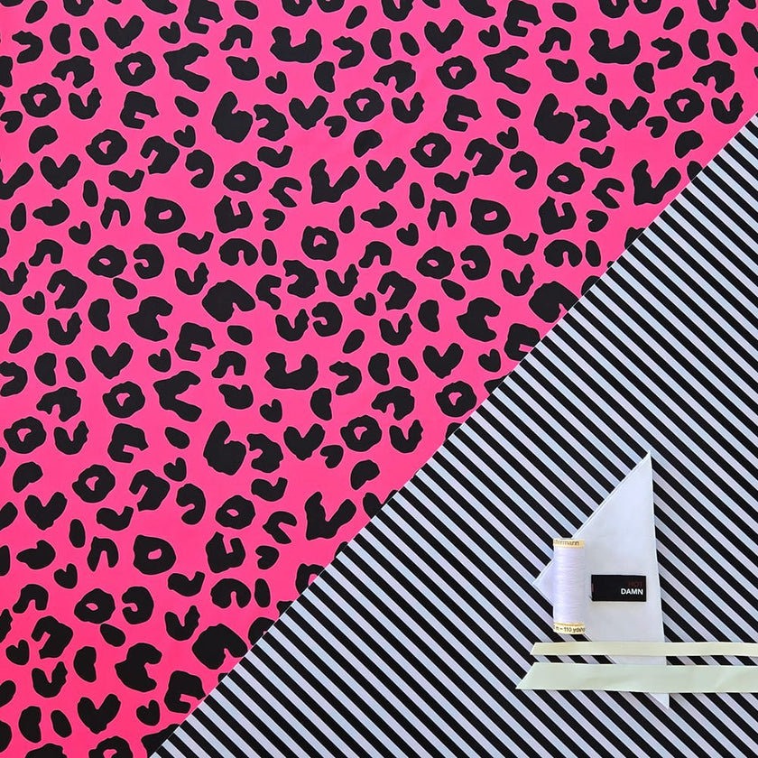 Swim Kit | Pink Cheetah + Mini Stripe - Limited Edition - Fabric + Flow Textile Co.