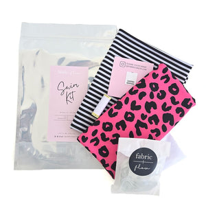Swim Kit | Pink Cheetah + Mini Stripe - Limited Edition - Fabric + Flow Textile Co.