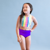 Swim Kit | Rainbow Stripe + Purple - Fabric + Flow Textile Co.